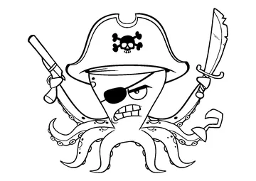 Angry Pirate coloring page