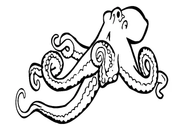 Big Octopus coloring page