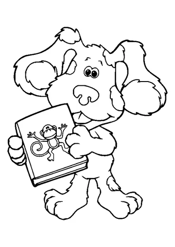Blue Holding a Monkey Book coloring page