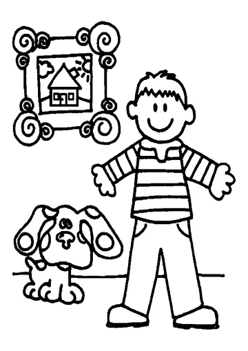 Blue and Joe coloring page