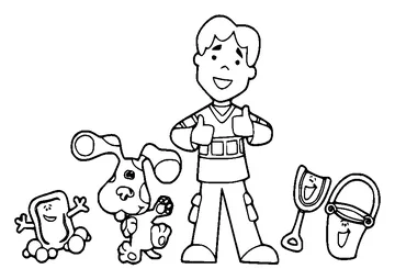 Blue and Slippery Soap with Others coloring page
