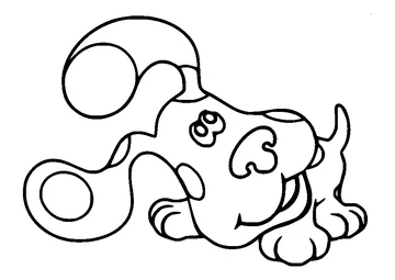 Blue is Listening coloring page