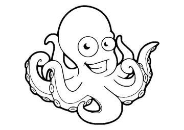Coconut Octopus coloring page