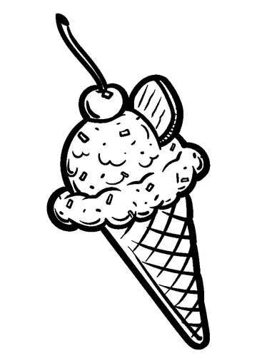 Dessert Ice Cream coloring page