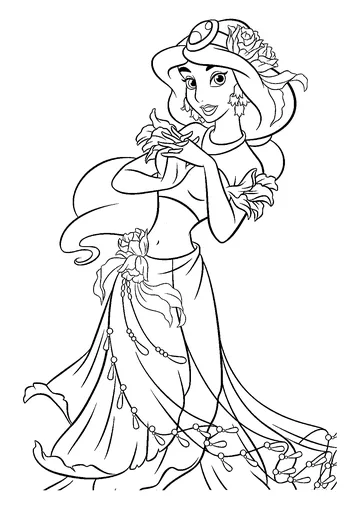 Disney Princess Jasmine coloring page
