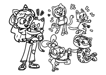 Gabby and Friends coloring page