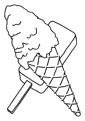 Cones and Popsicles coloring page