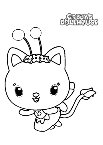 Kitty Fairy coloring page