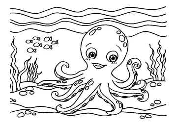Octopus coloring page