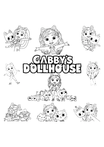Gabby's Dollhouse coloring page