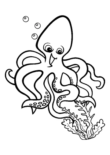 Octopus coloring page