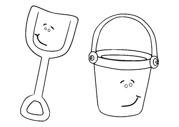 Shovel and Pail from Blues Clues coloring page