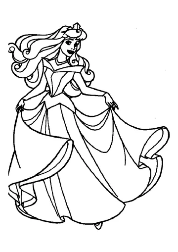 Sleeping Beauty coloring page