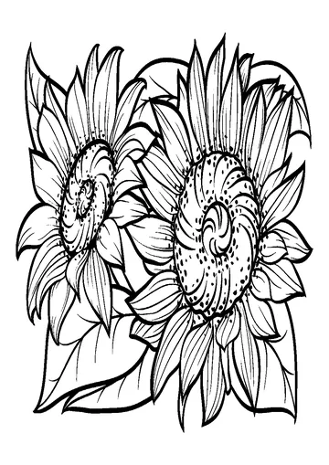 Sunflower coloring page