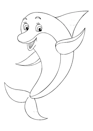 Adorable Dolphin coloring page