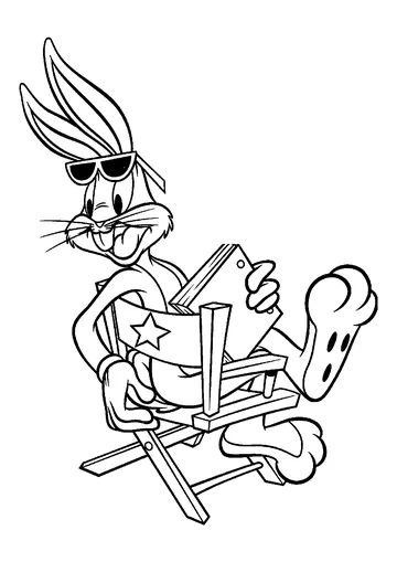 Bugs Bunny Holding Book coloring page