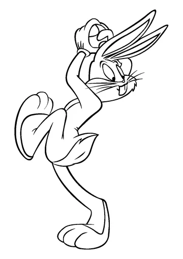 Bugs Bunny Playing Baseball coloring page