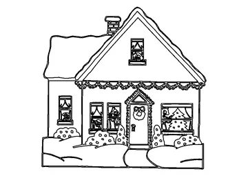 Christmas Gingerbread coloring page