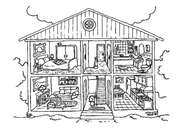 House coloring page