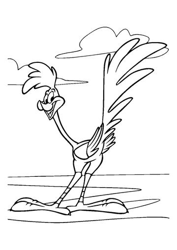 Happy Road Runner coloring page