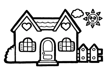 House coloring page