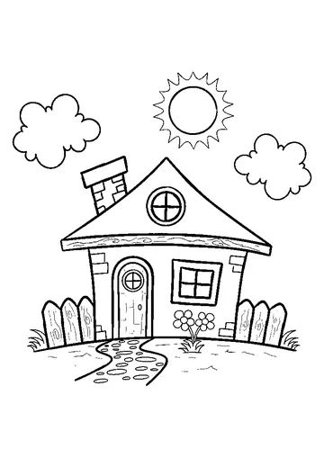 House for Children coloring page