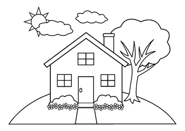 House for Kid coloring page