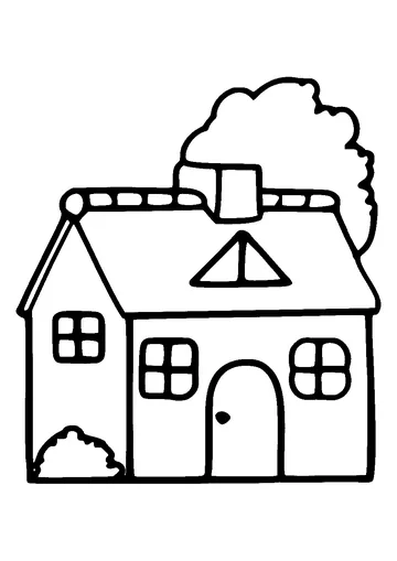 House for Kid coloring page