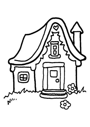 Little House coloring page
