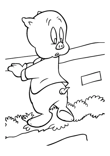 Porky Pig coloring page