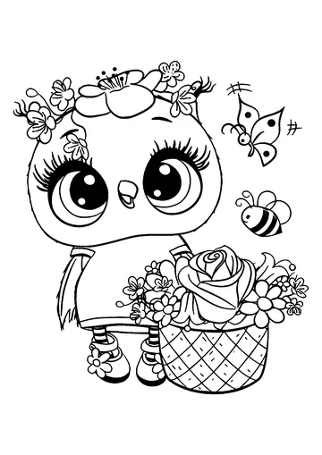 Lovely Owl coloring page
