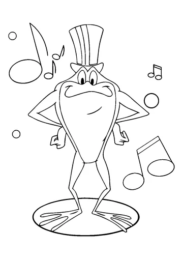 Michigan J Frog coloring page