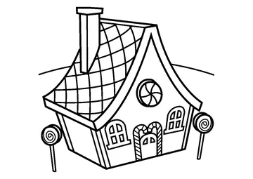 Candy House coloring page