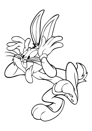 Silly Bugs Bunny coloring page