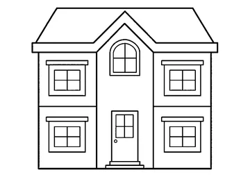 Simple House coloring page