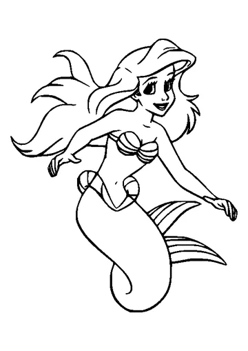 Beautiful Ariel coloring page