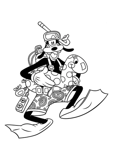 Goofy-Goof-characters coloring page