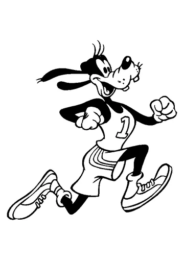 Goofy Running coloring page