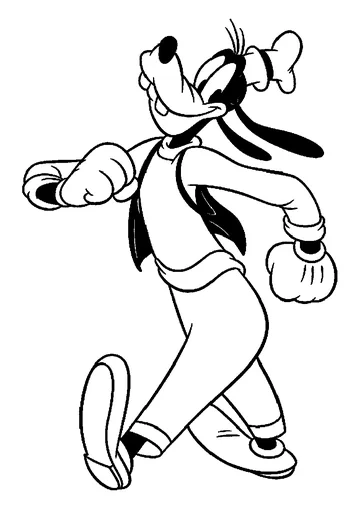 Goofy Walking coloring page
