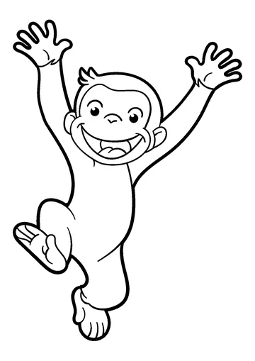 Happy George coloring page