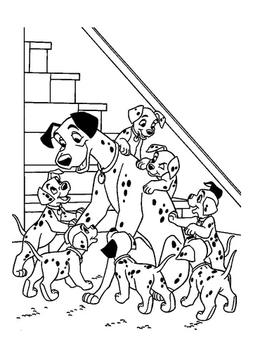 101 Dalmatians coloring page
