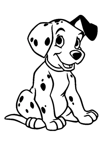 Dalmatian Smiling coloring page