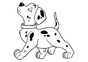 Dalmatian Walking Proudly coloring page