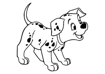 Dynamic Dalmatian coloring page