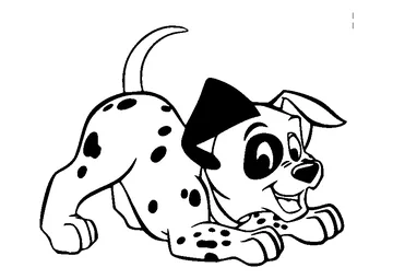 Happy Patch Dalmatian coloring page