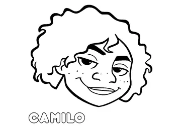 Camilo Madrigal Face coloring page