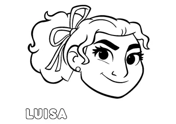 Luisa Madrigal Face coloring page