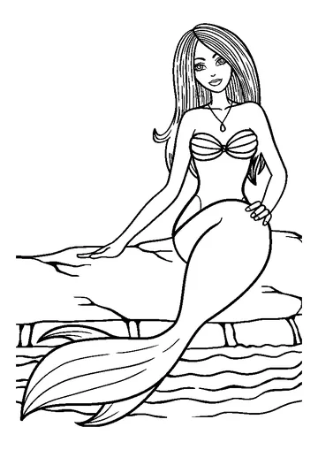 Mermaid coloring page