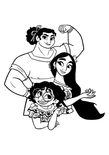 Mirabel, Luisa and Isabela coloring page