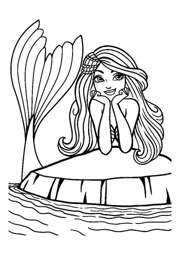 Poetic Mermaid coloring page